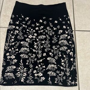BCBGMaxAzria Black and White Embellished Mini Skirt